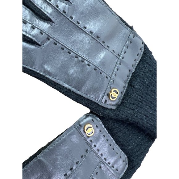 Vintage Gloves Leather Knit Retro Authentic Design Winter Accessories - Picture 4 of 8